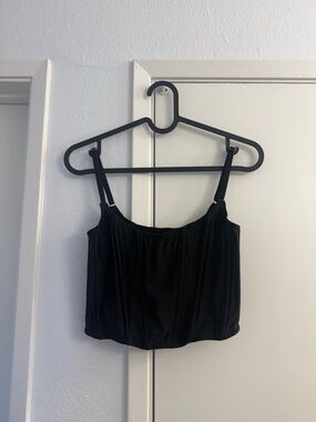 Urban Outfitters Black Cropped Cami Tank